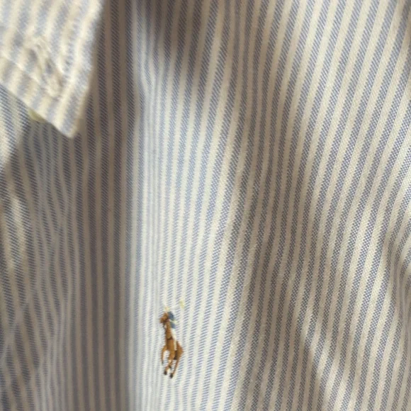 Woman’s Ralph Lauren Blue Striped Shirt - Picture 3 of 5